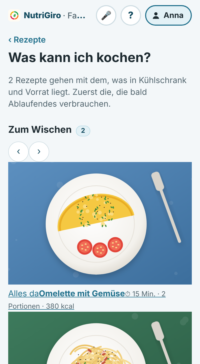Was kann ich kochen? in NutriGiro